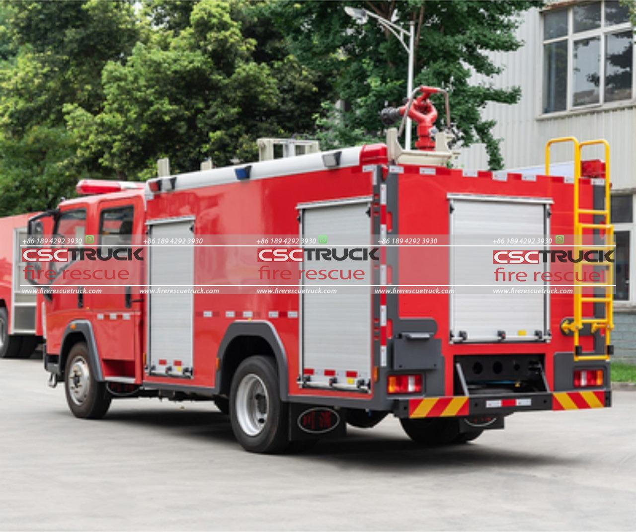 HOWO 4000 Liters Water Tanker Small Fire Engine (3) HOWO 4000 Liters Water Tanker Small Fire Engine (3)