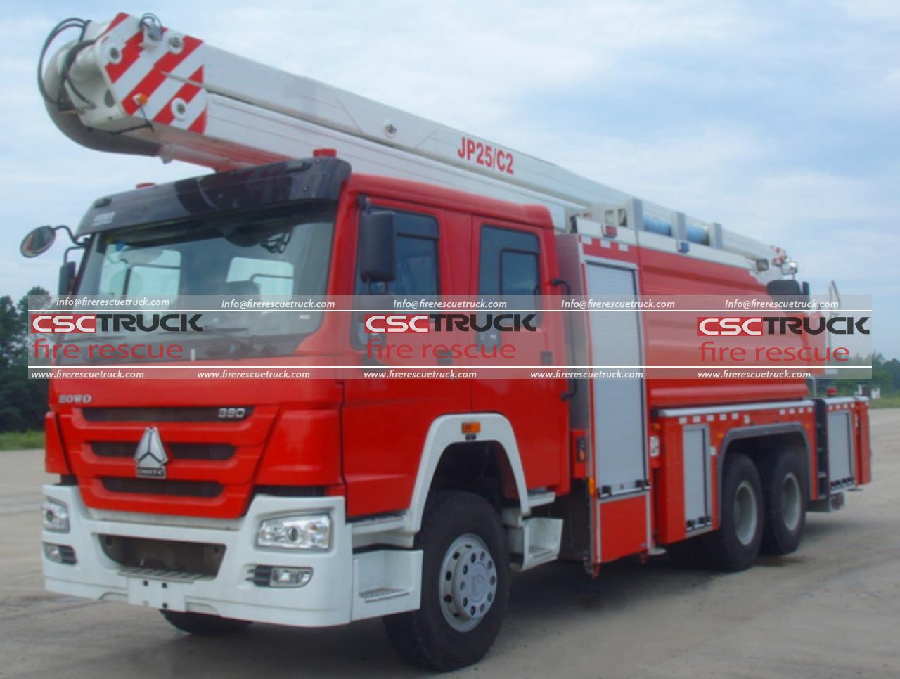 HOWO 25M Water Foam Tower Fire truck