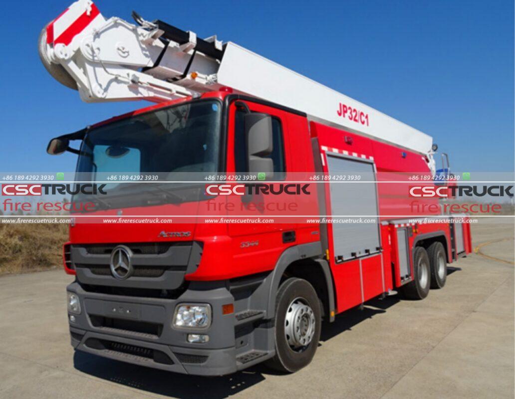 Benz 32M Water Foam Tower Fire Truck
