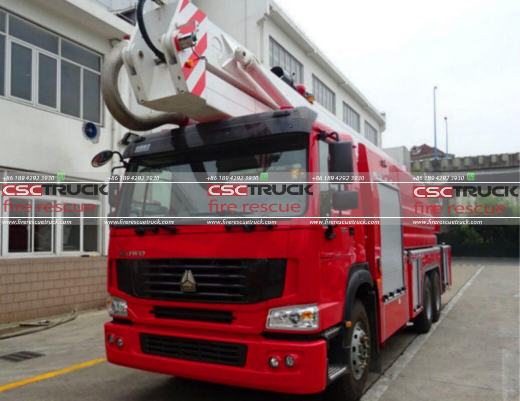 HOWO 32M Water Foam Tower Fire Truck
