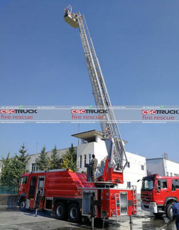 HOWO 32M Aerial Ladder Fire Truck (3)