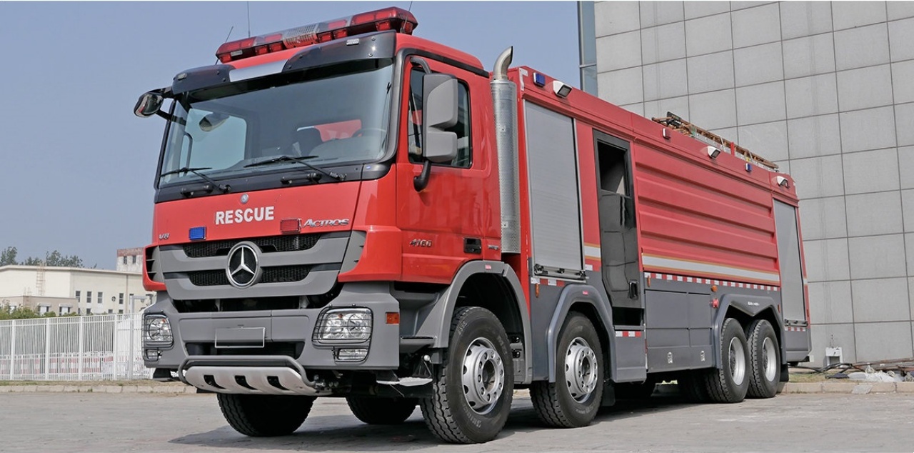600HP V8 Engine Mercedes-Benz Actros Fire Truck — Safeguarding Every Mission!