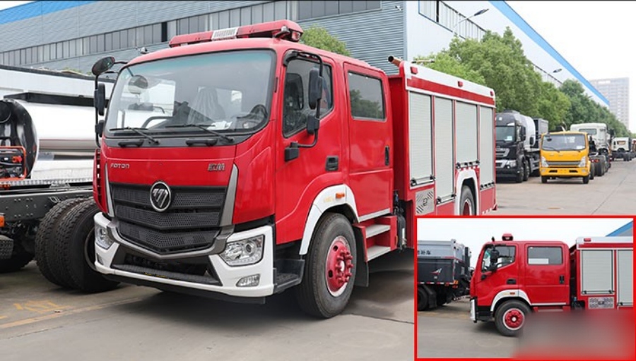 Foton Aumark Double-Cabin Euro VI 6 CBM Foam Fire Truck — A Firefighting Powerhouse!