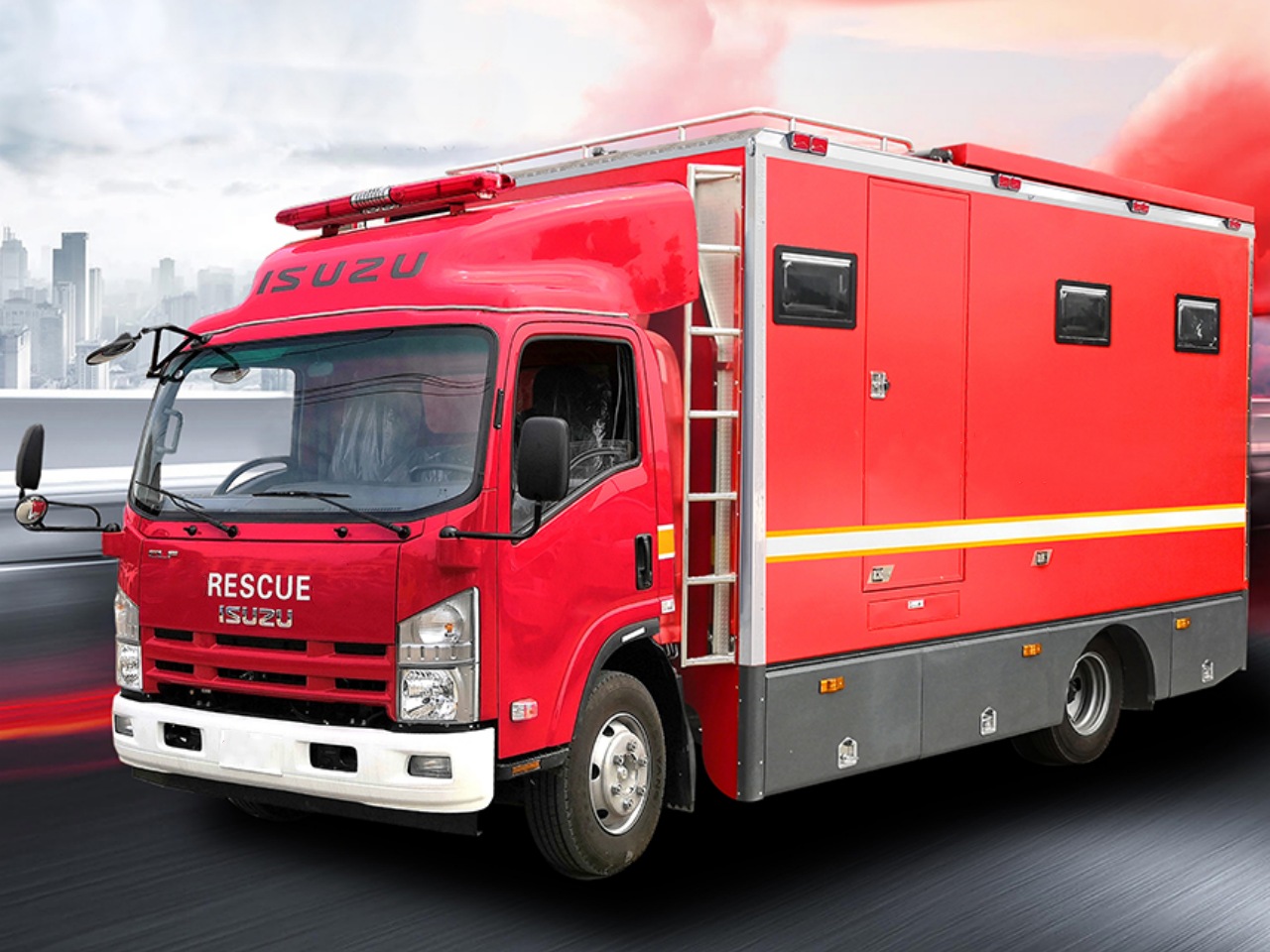 ISUZU Emergency UAV Drone Carrier Vehicle