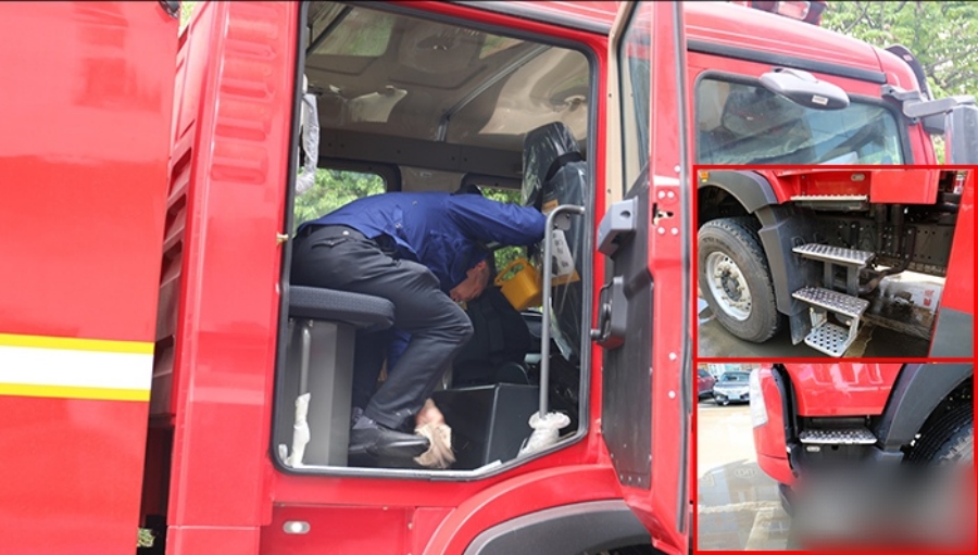 Sinotruk HOWO EURO VI 32M Aerial Water Tower Fire Truck – The Long-Arm Hero! (2)