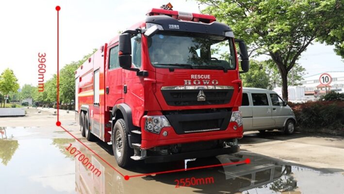 Sinotruk HOWO EURO VI 32M Aerial Water Tower Fire Truck – The Long-Arm Hero!