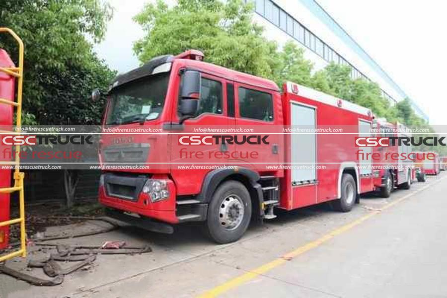 Sinotruk HOWO TX 340HP EURO VI 9000L រថយន្តពន្លត់អគ្គីភ័យ Foam - សំខាន់សម្រាប់ការពន្លត់អគ្គីភ័យក្នុងទីក្រុង!