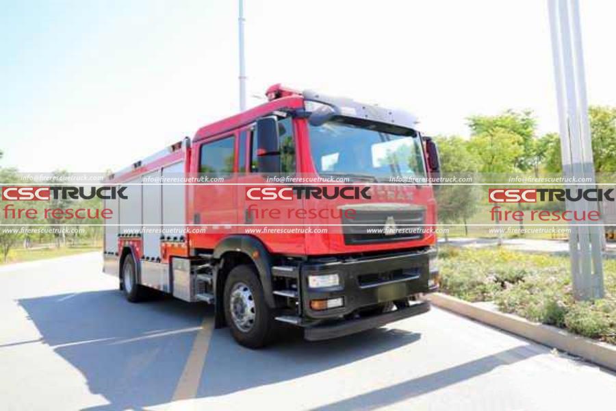 Sinotruk Sitrak Double-Row EURO VI 5CBM Compressed Air Foam Fire Truck – ការសម្តែងដំបូង!