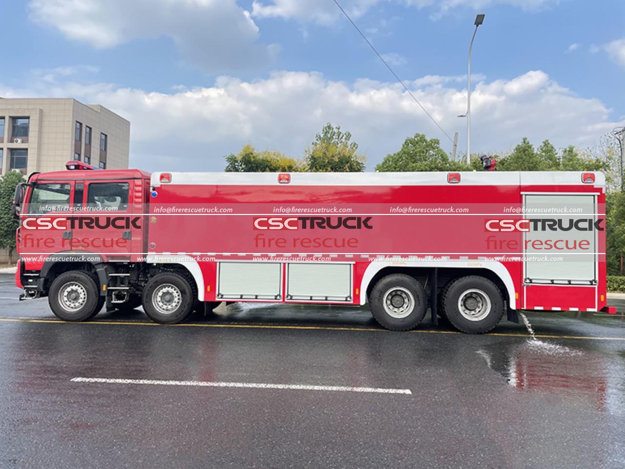 HOWO 25 CBM Water Foam Fire Truck (2)