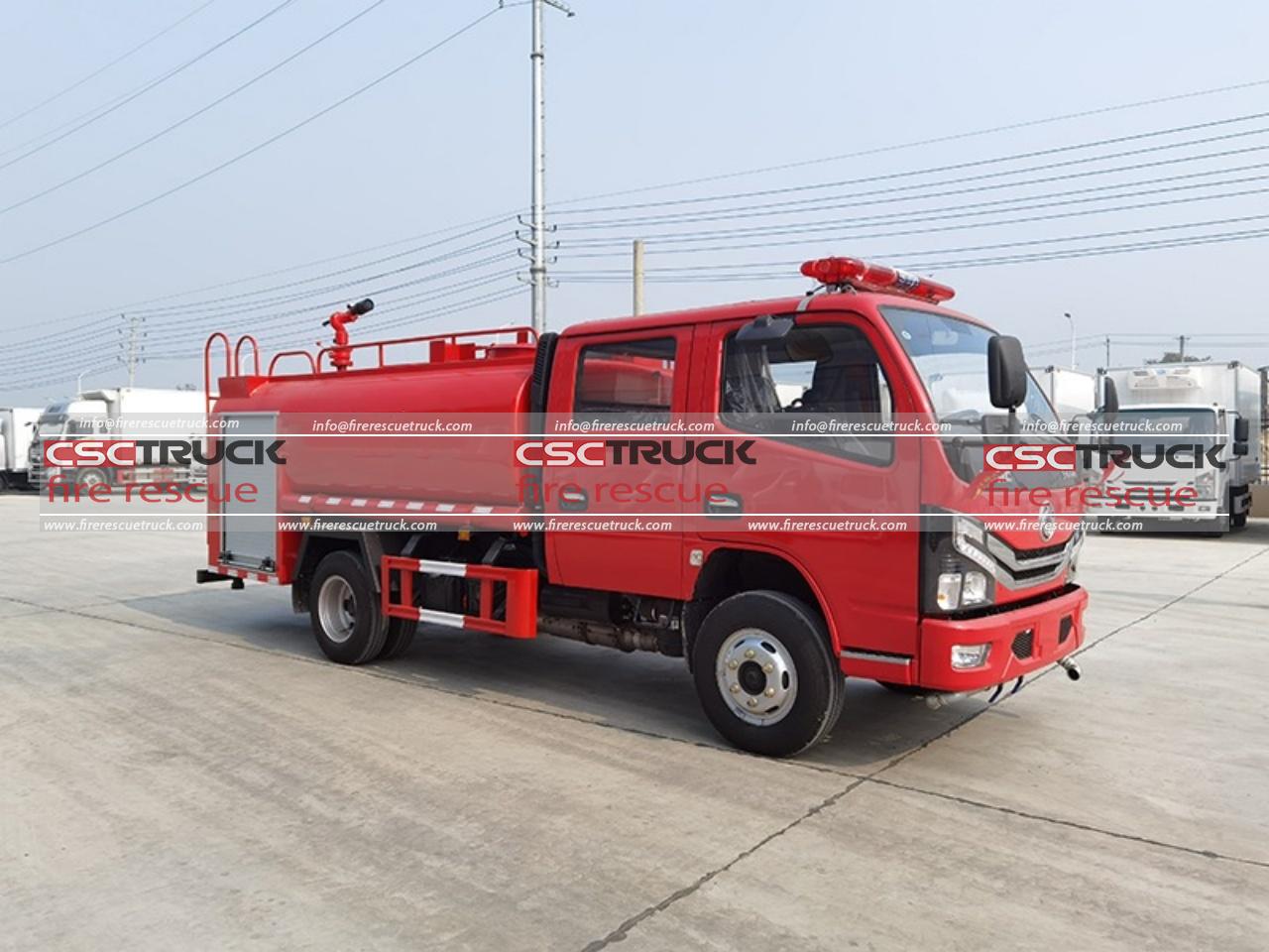 4T Crew Cab Water Tanker Fire Truck (2)