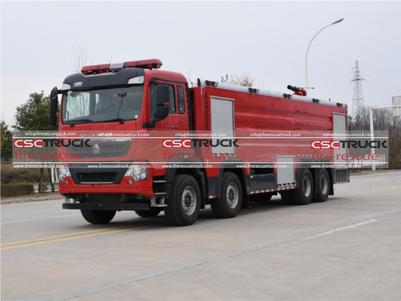 HOWO 24ton Water Foam Tanker Fire Engine (4) HOWO 24ton Water Foam Tanker Fire Engine (4)