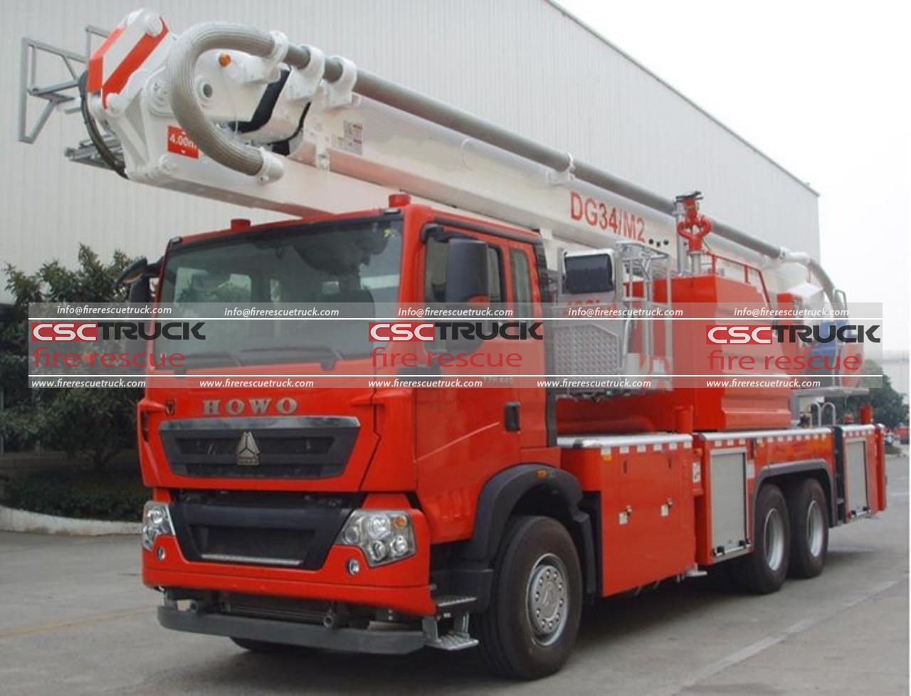 先進的な消防塔搭載トラック販売中 - 最大限の到達距離、優れた安定性