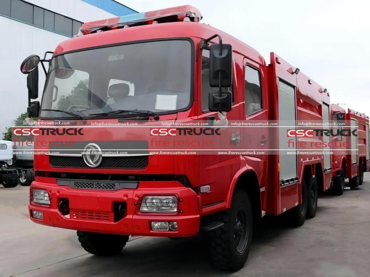 6x6 5CBM Off Road Water Fire Truck