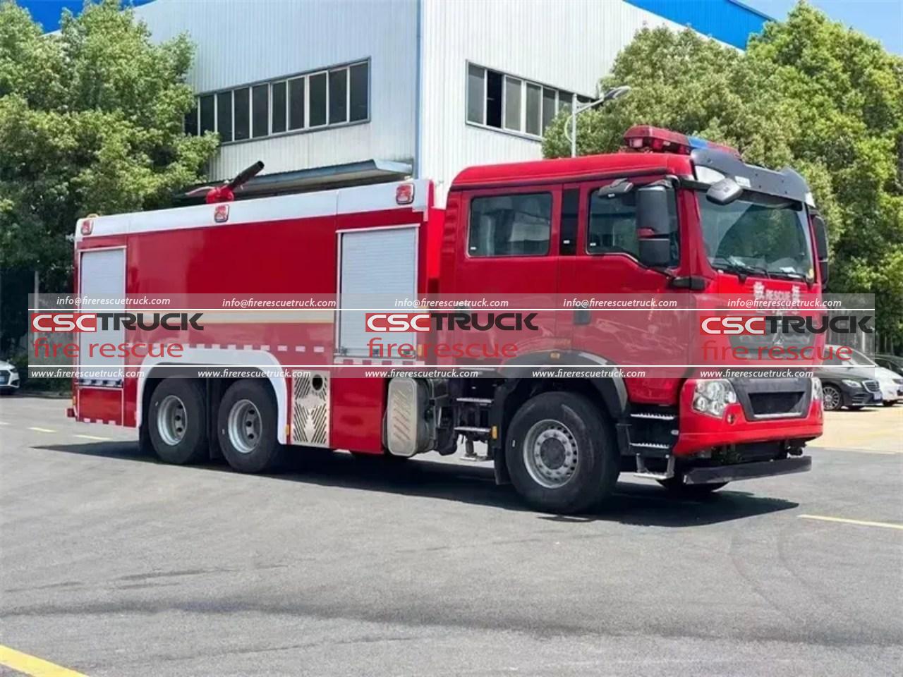 HOWO 10 Wheelers 16 CBM Water Foam Fire Tender (2)