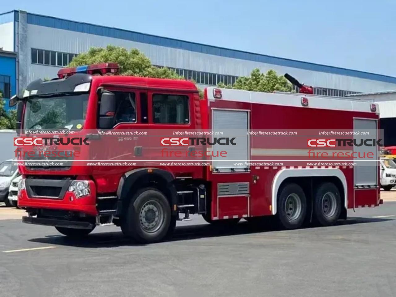 HOWO 10 Wheelers 16 CBM Water Foam Fire Tender