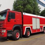 Unità Mobbli tal-Provvista tal-Ilma għal Appoġġ Flessibbli fil-Post tan-Nar minn Trakk tas-Salvataġġ tan-Nar CSCTRUCK HOWO 12 Wheelers 23 CBM Trakk tat-Tifi tan-Nar Tanker