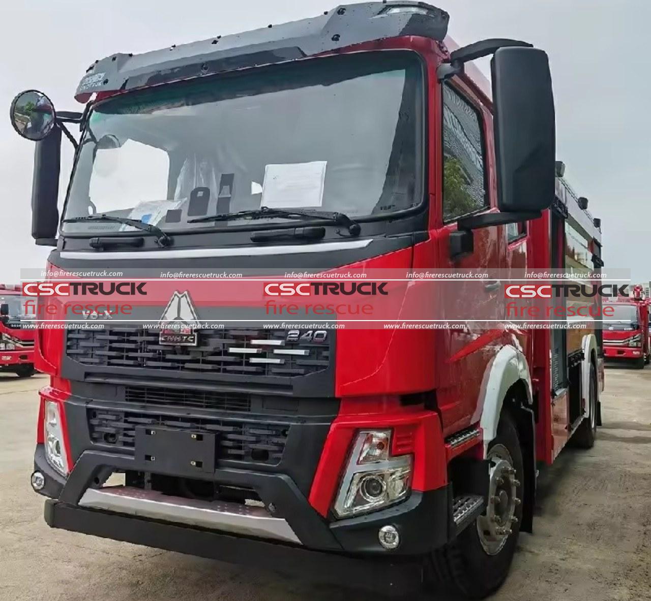 HOWO 2000L Small Water Tanker Fire Truck (2)