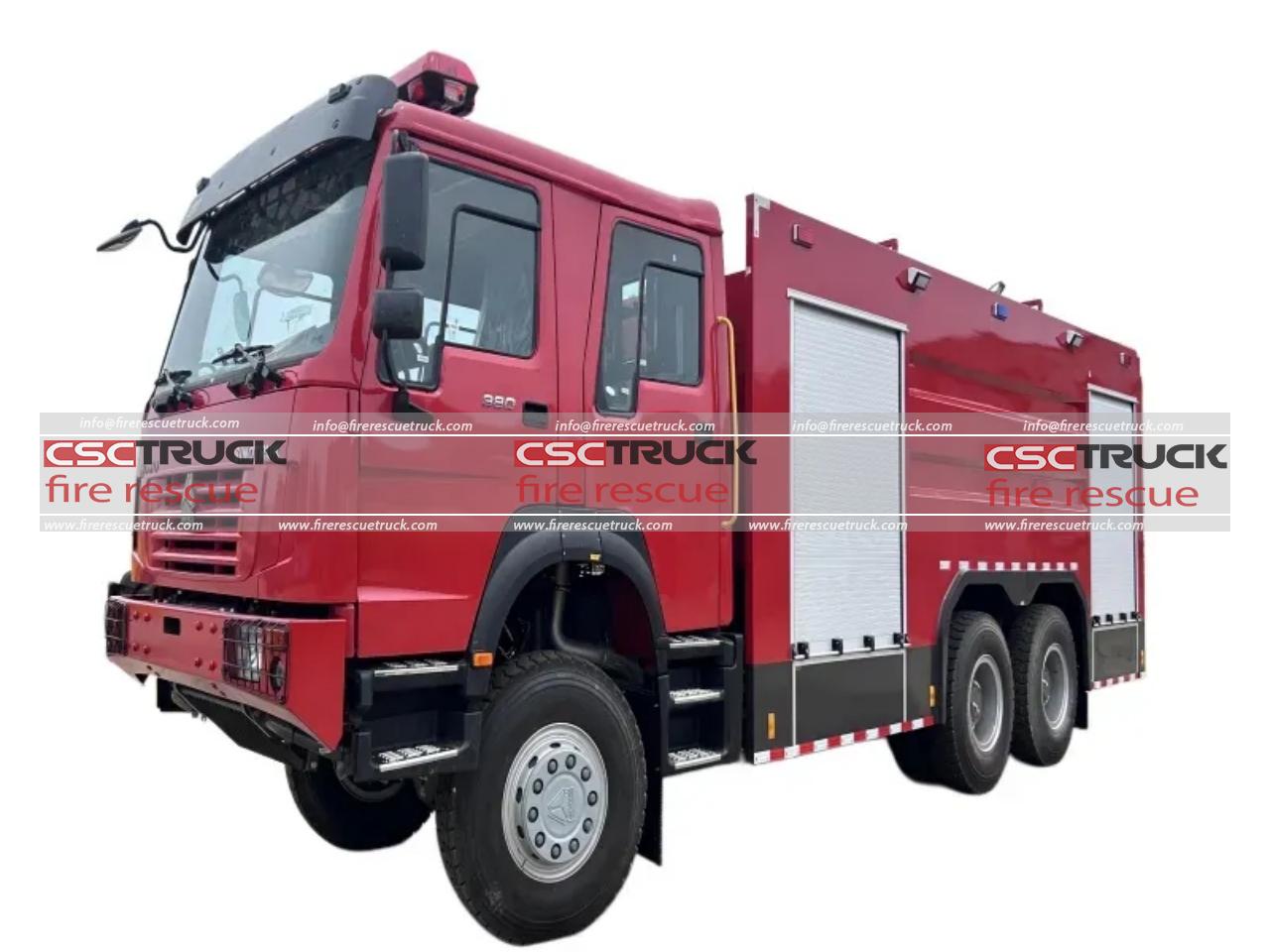HOWO 6x6 15000L Fire Truck Water Tank