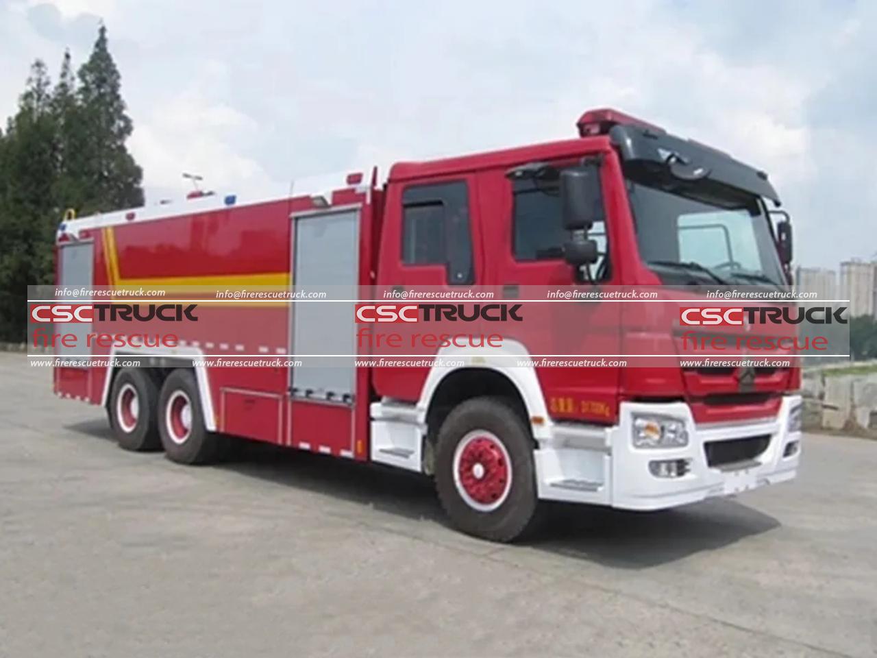 HOWO 6x6 19000L Water Foam Tanker Fire Vehicle (2)