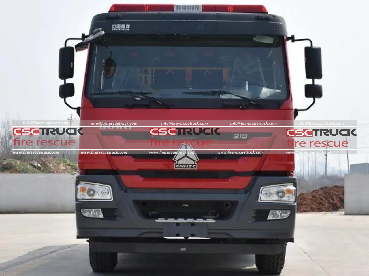 HOWO 7000L Dry Powder and Water Foam Fire Truck (2)