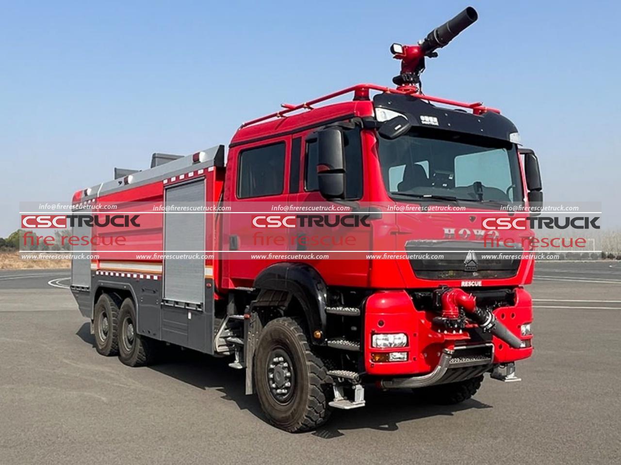 HOWO 6x6 12 CBM Airport Fire Vehicle