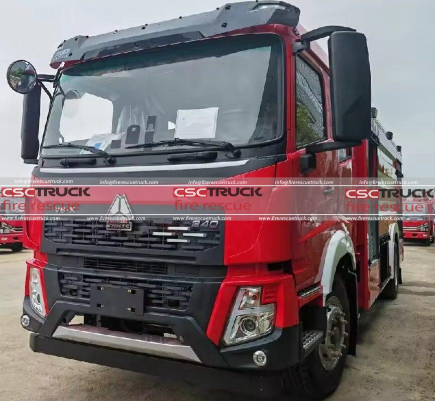 HOWO 2000L Small Water Tanker Fire Truck (2)