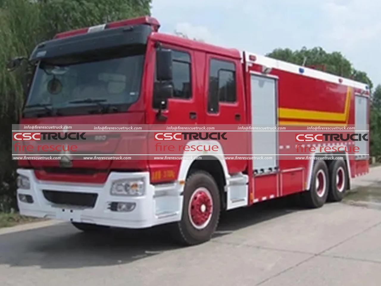 HOWO 6x6 19000L Water Foam Tanker Fire Vehicle