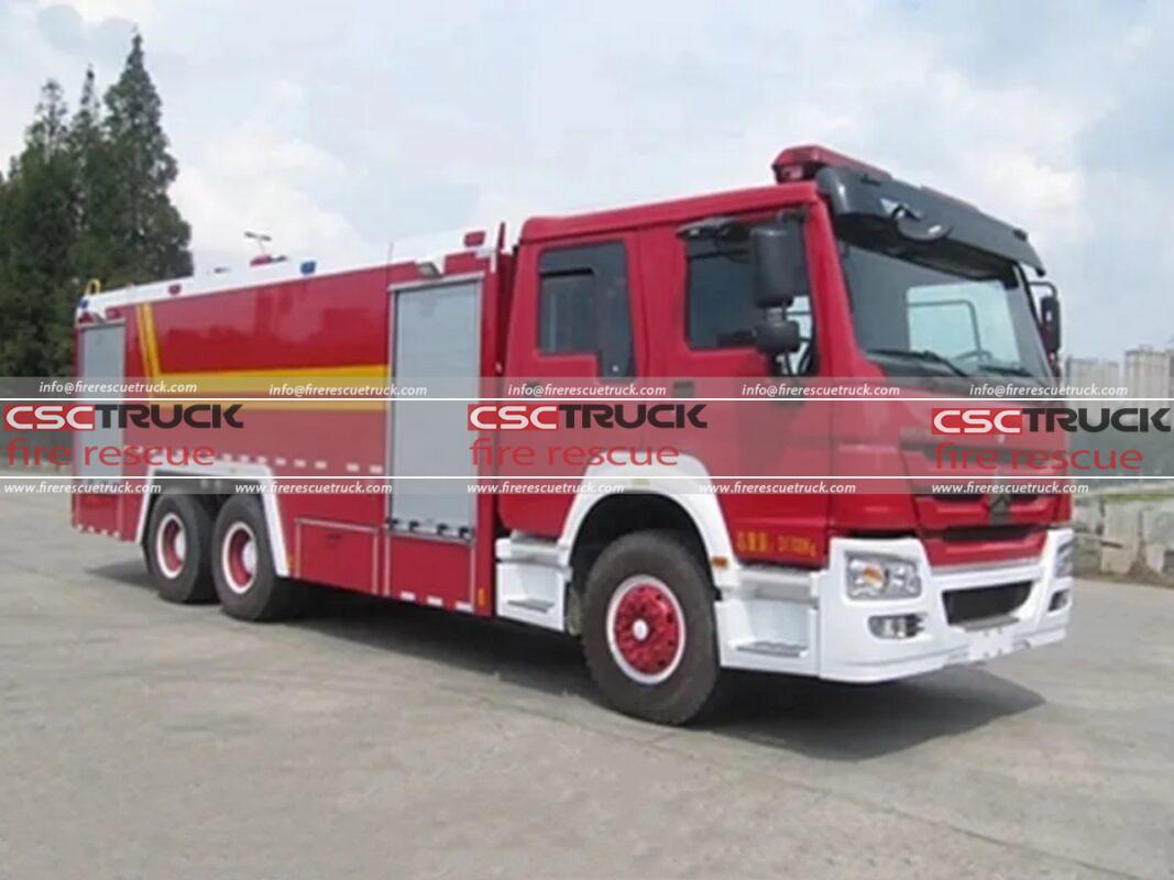HOWO 6x6 19000L Water Foam Tanker Fire Vehicle (2)