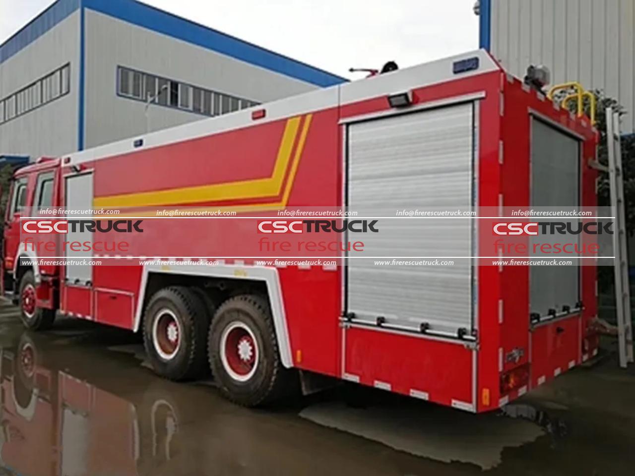 HOWO 6x6 19000L Water Foam Tanker Fire Vehicle (3)