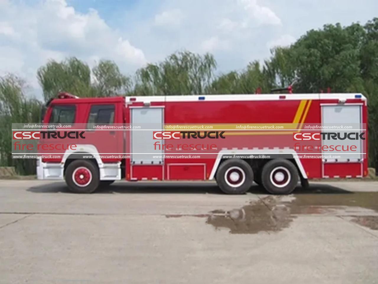 HOWO 6x6 19000L Water Foam Tanker Fire Vehicle (4)