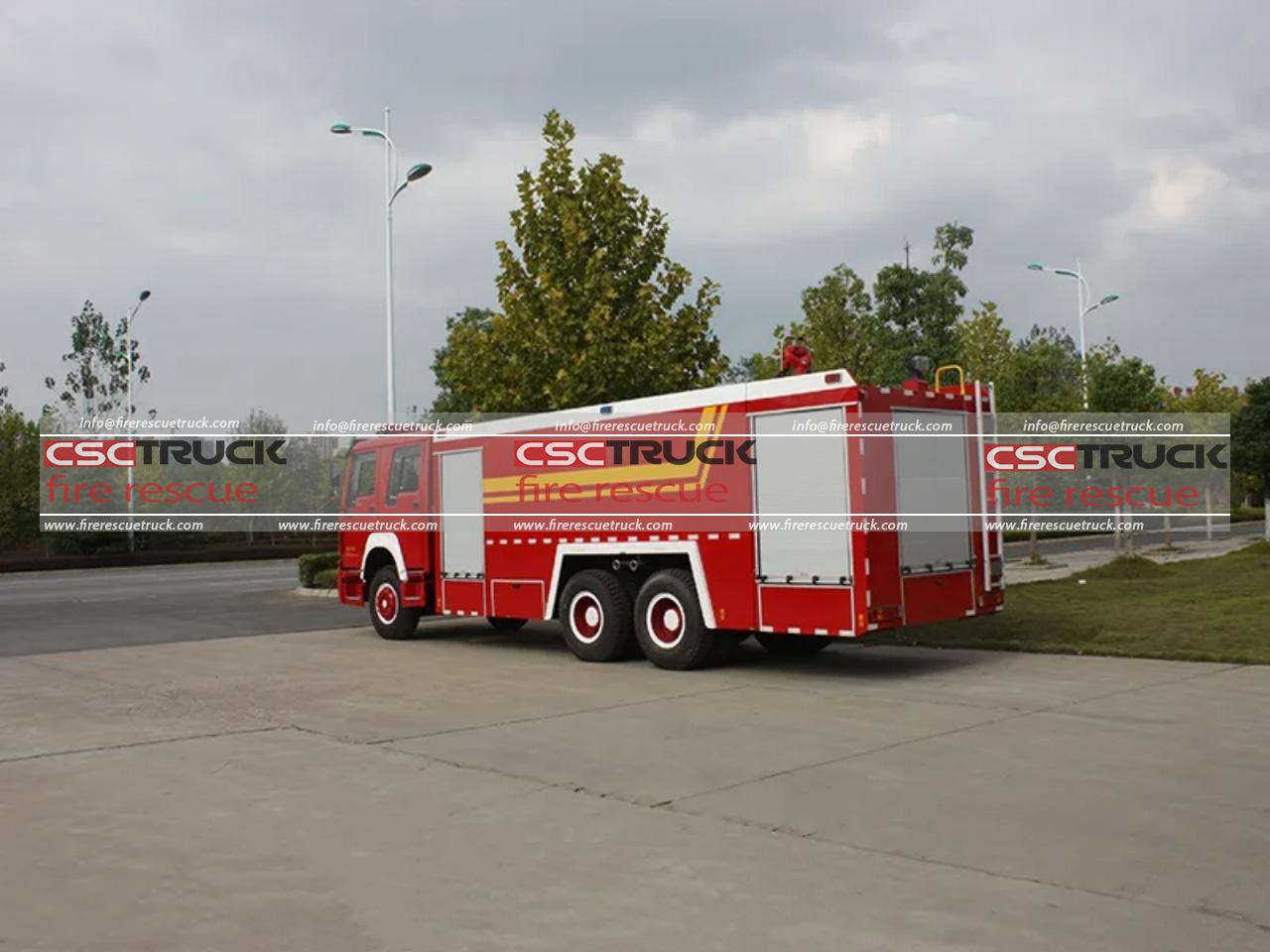 HOWO 6x6 19000L Water Foam Tanker Fire Vehicle (5)
