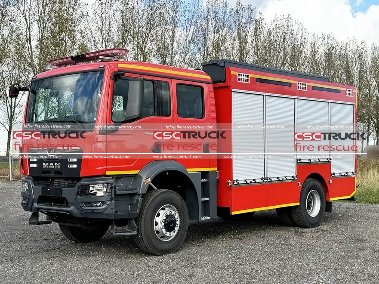 MAN 4x4 5000L Water Foam Fire Tanker Truck