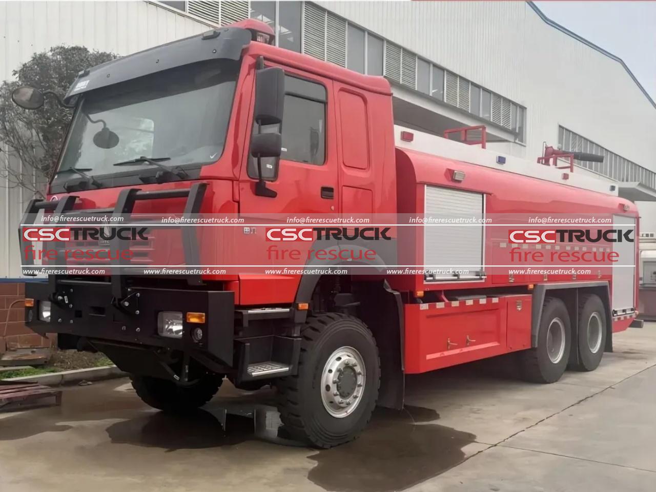 HOWO 6x6 10 CBM Water Tanker Fire Truck
