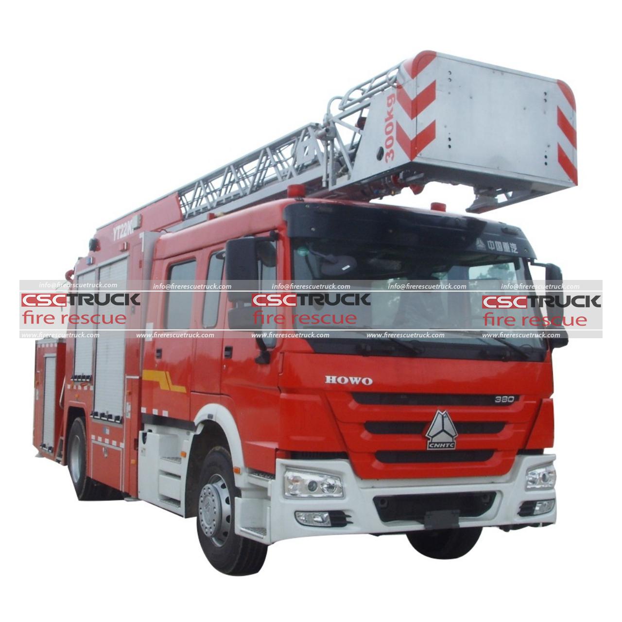 HOWO 22M Telesquirt Fire Truck (2)