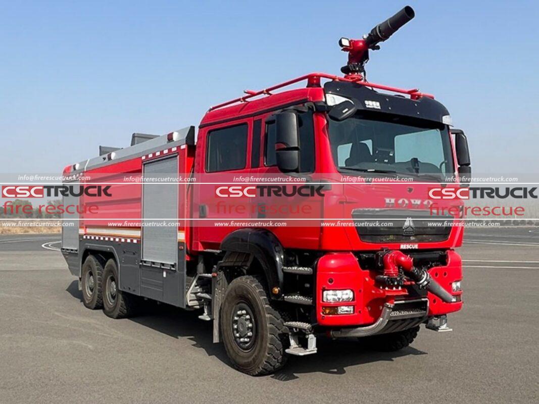 HOWO 6x6 12 CBM Airport Fire Vehicle