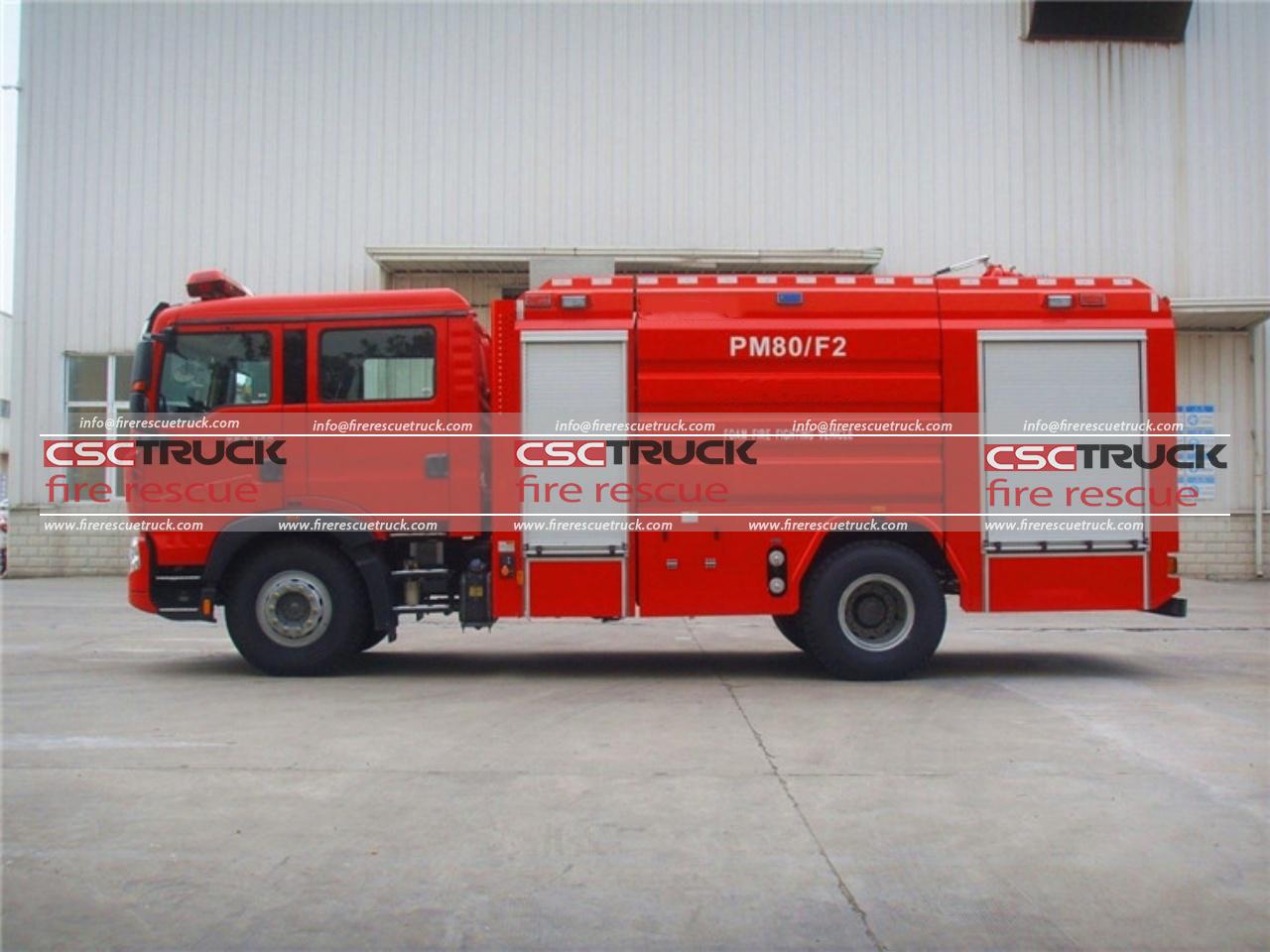 HOWO 8Ton Foam Fire Truck (4)